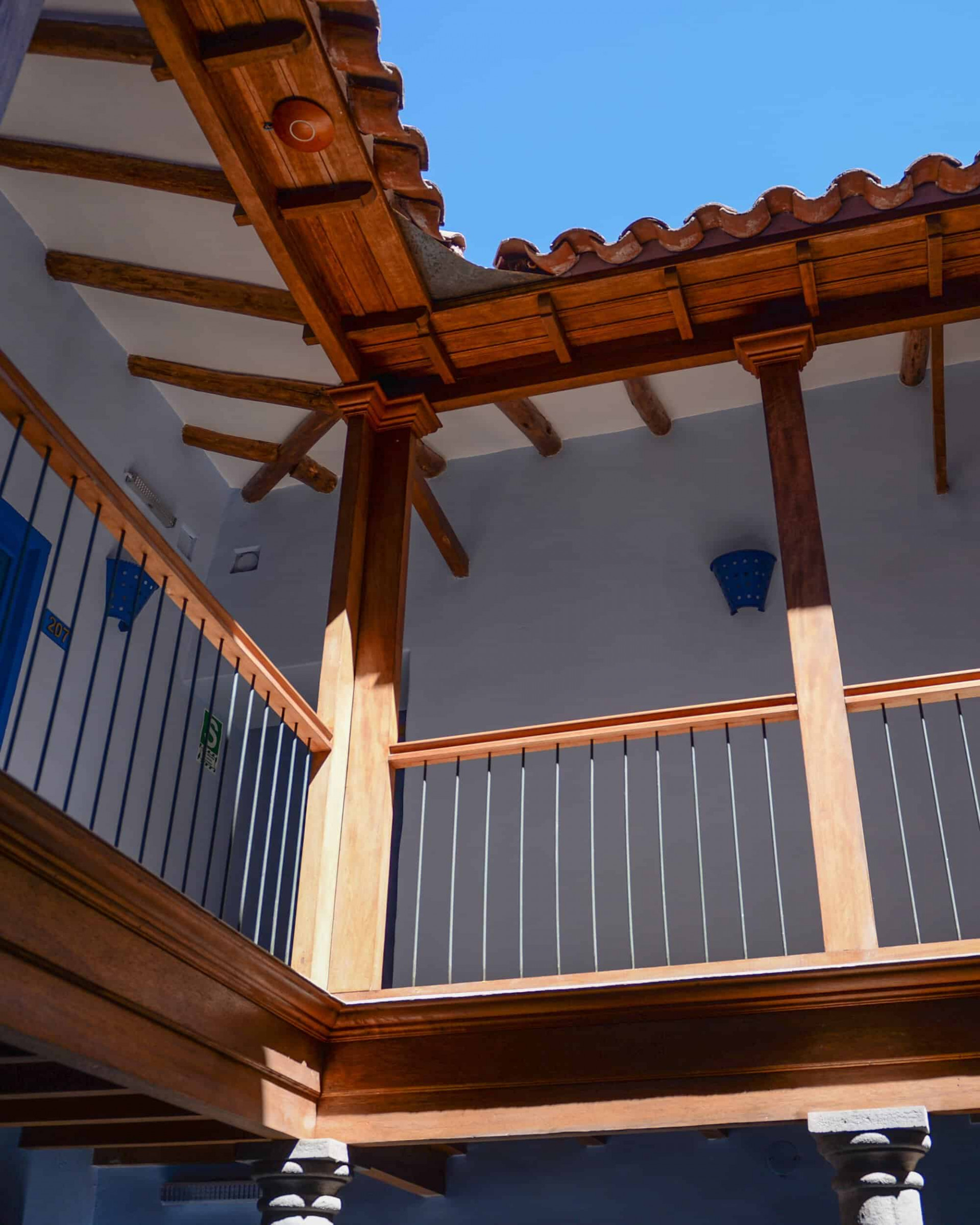 Balcony at Quinta San Blas boutique hotel in Cusco